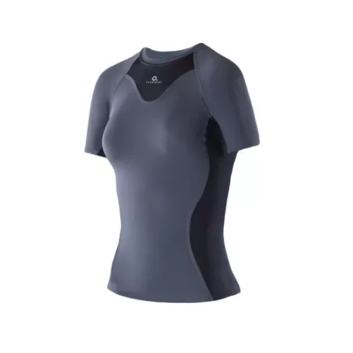 Zeropoint-Athletic-Noi-Kompresszios-Rovid-Ujju-Felso-szurke-fekete-