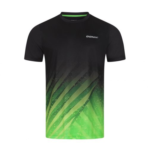 Donic-T-Shirt-ARGON-Polo-Fekete-Lime-zold
